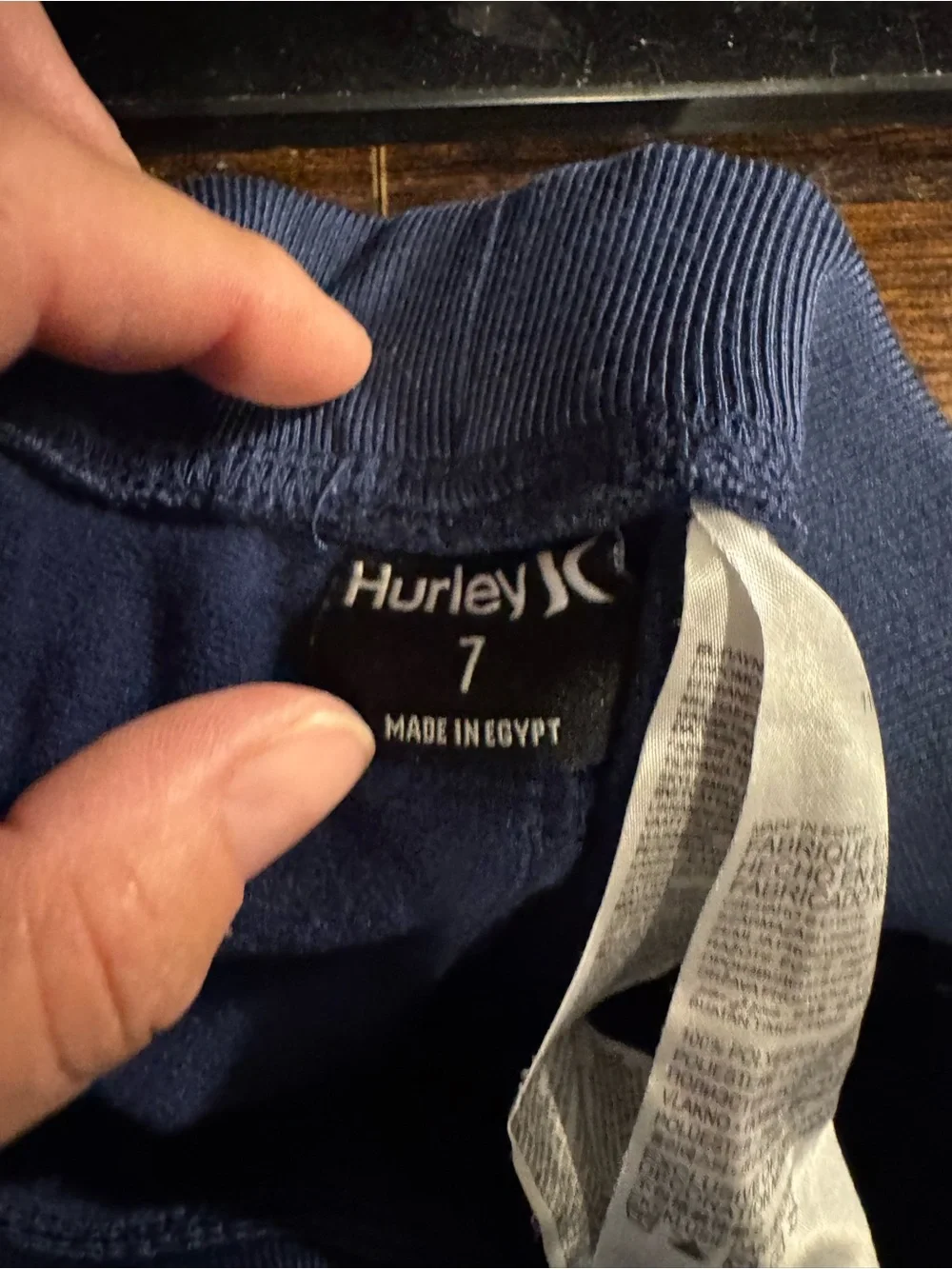 Hurley Girls' Navy Active Leggings with Branded Side Stripe size 7